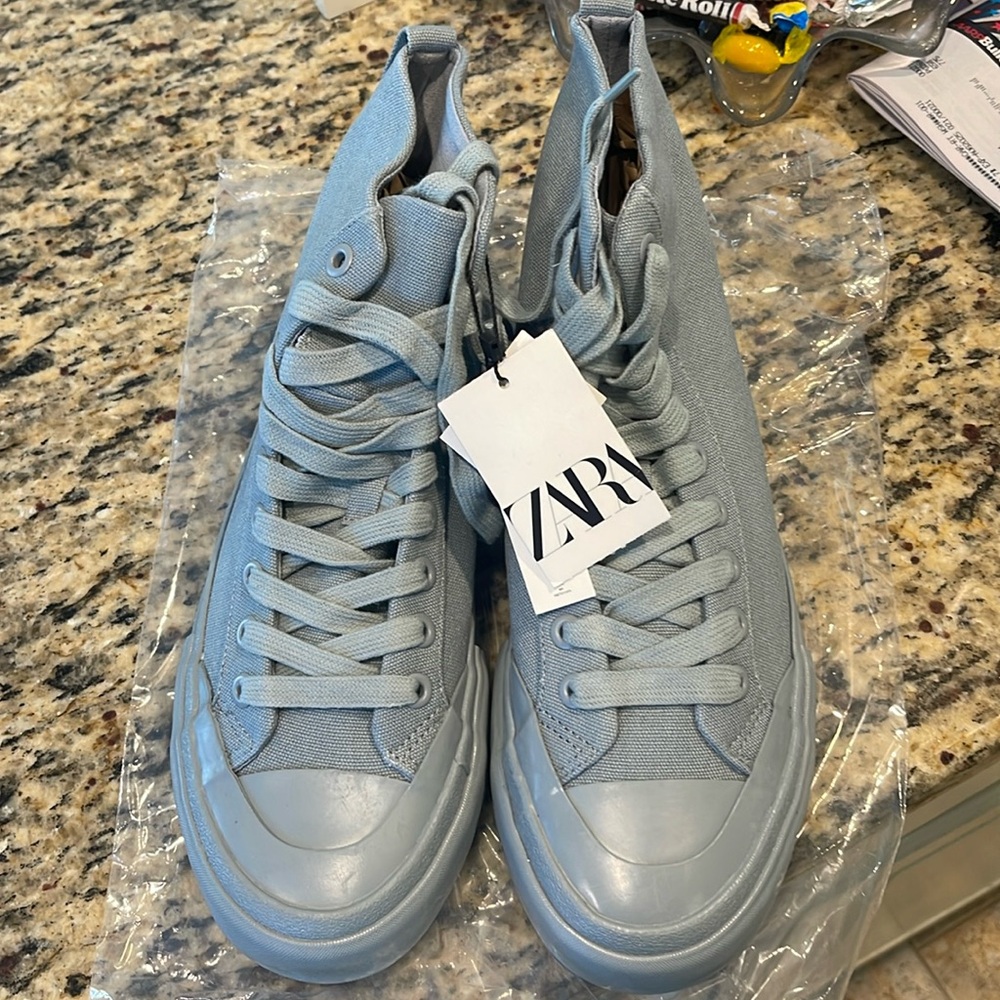 FABRIC HIGH-TOP SNEAKERS